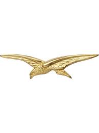 Gold Sparrowhawk Cap Badge with Stem