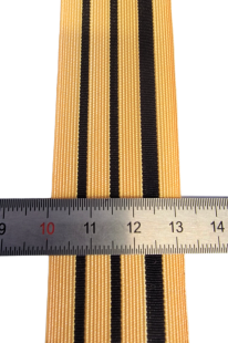 Bridle Braid Cupror File 32mm 3 Black Stripes Commandant