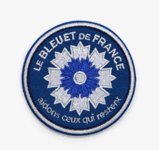 Bleuet de France embroidered patch