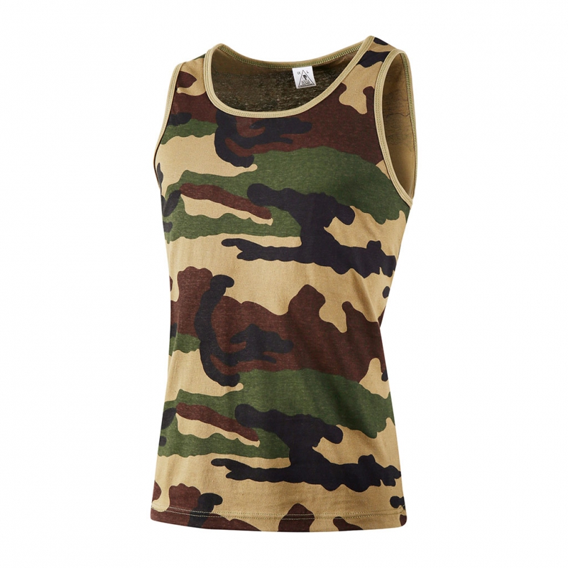 Camouflage cotton tank top
