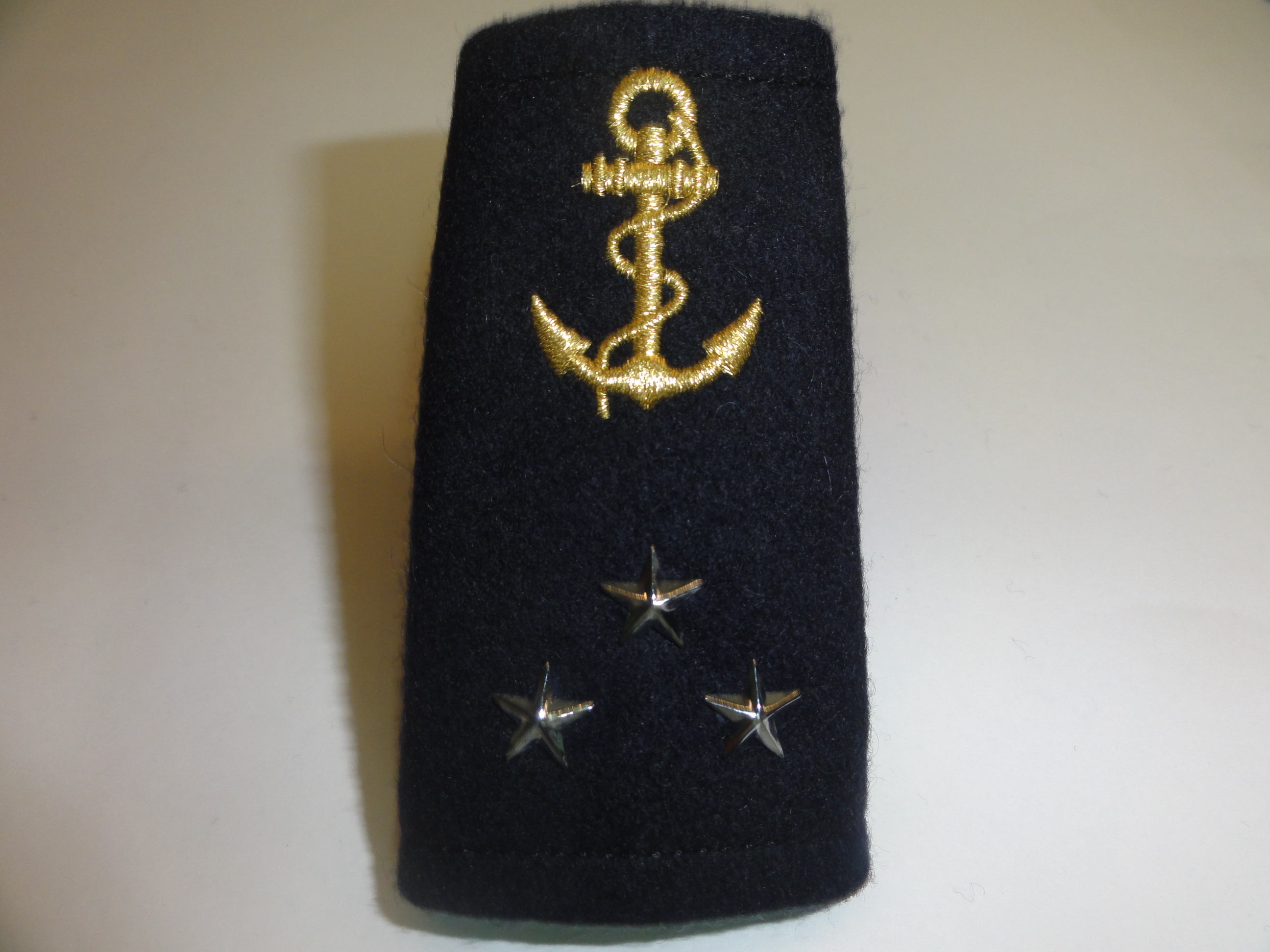 Fourreaux d'épaules Vice-Amiral 3  " étoiles "