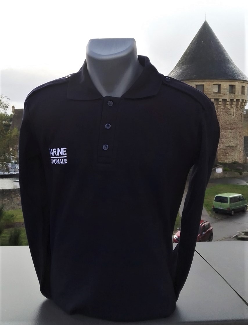 Long Sleeve Polo Shirt French Navy