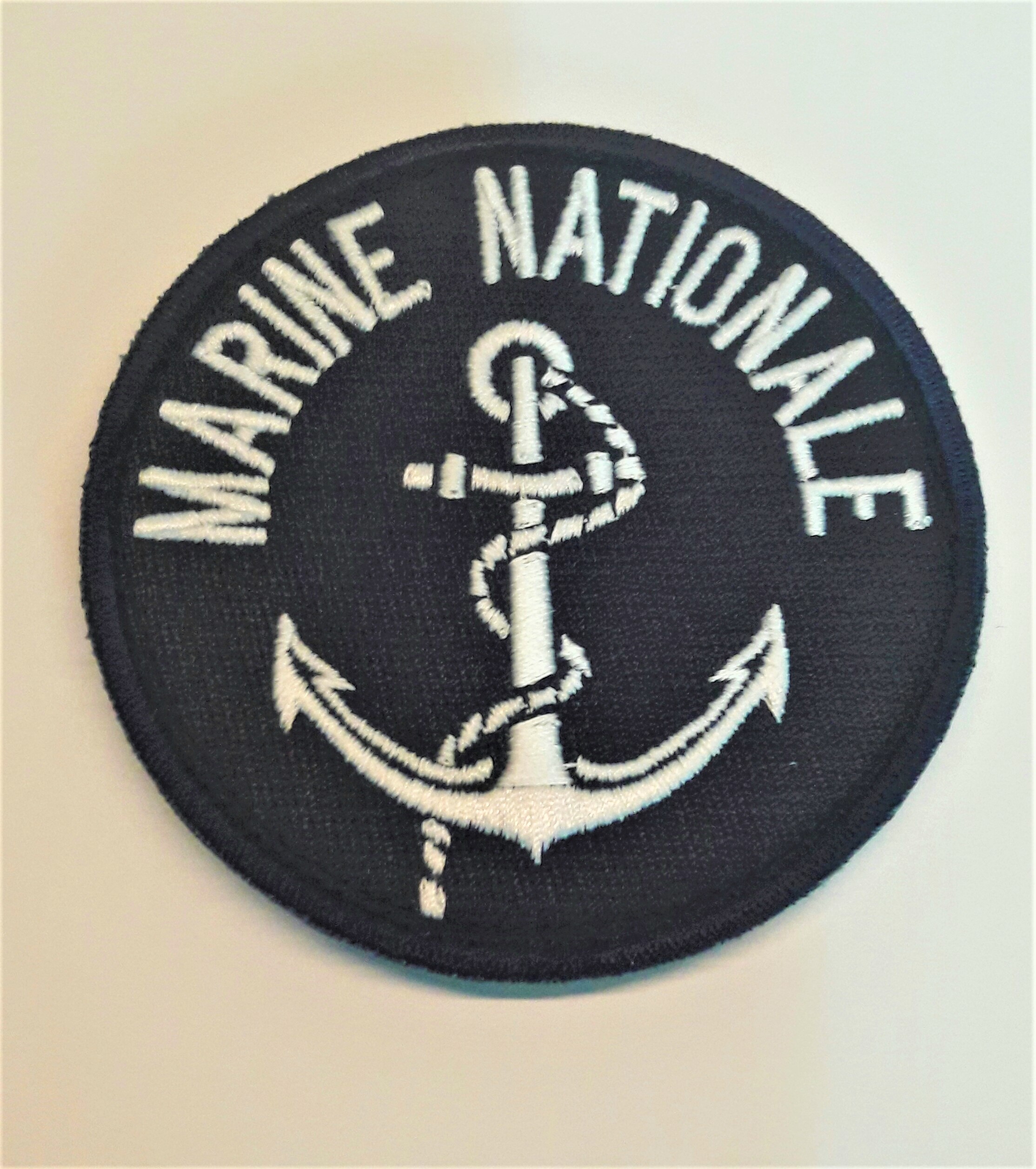 Ecusson Marine Nationale rond Sur Velcro