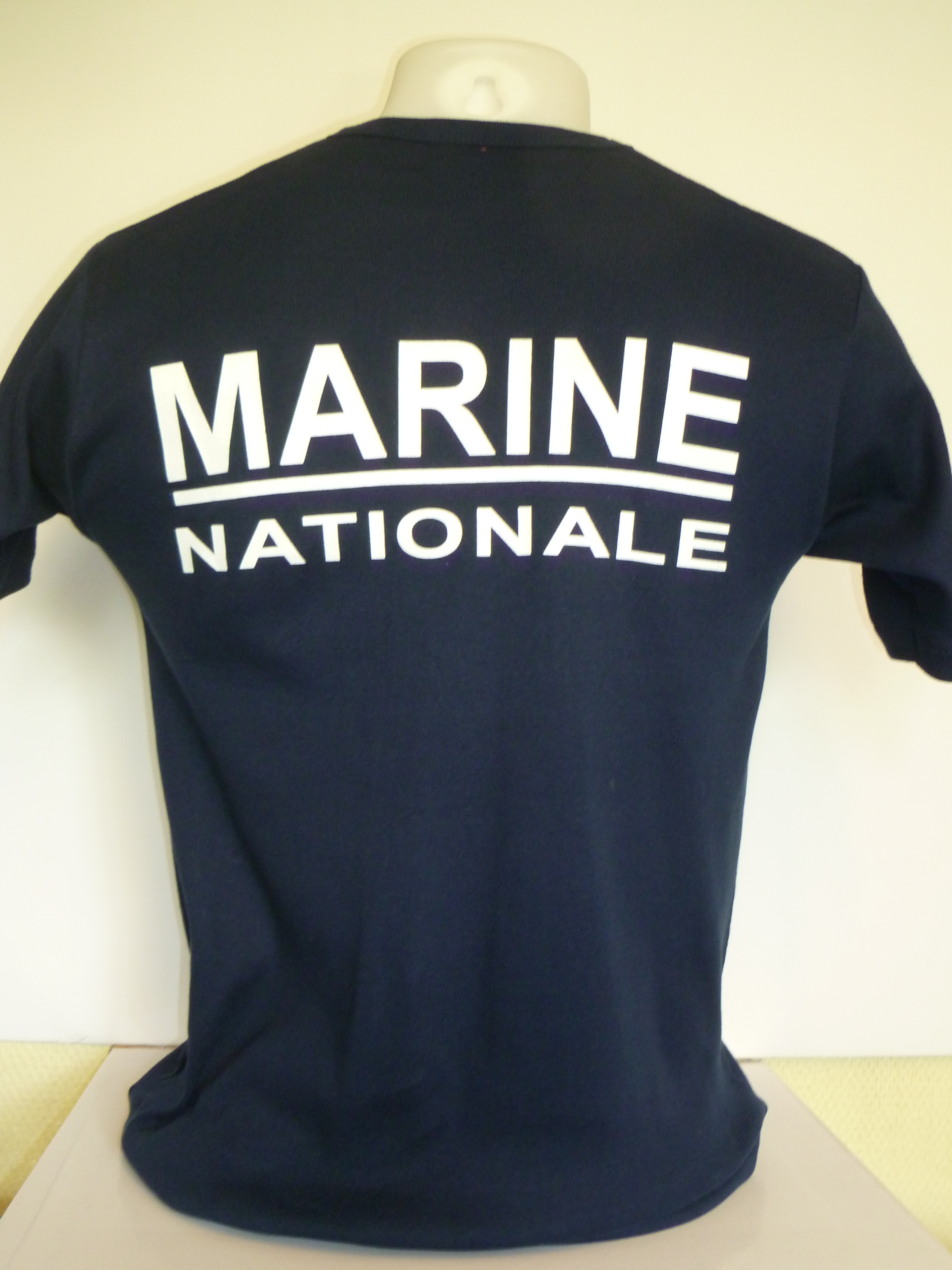 Maillot bleu ignifugé manches longues de la Marine nationale française Taille S 