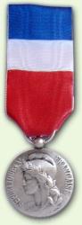 Médaille Ordonnance 20ans Travail Bronze Argenté