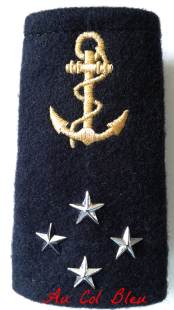 Fourreaux d'épaules Vice Amiral d'Escadre 4 étoiles(la paire)