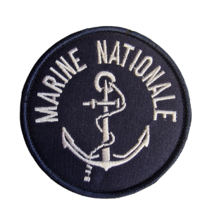 Ecusson Marine Nationale Sur Velcro Ø9cm