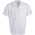Open-neck short-sleeved shirt with shoulder straps to accommodate sleeves