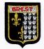 Brest badge black background
