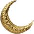 Embroidered Crescent Gold Metal Badge