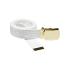 White belt canvas strap "single" buckle Gold